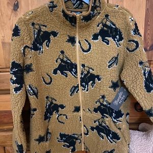Women’s WRANGLER RETRO Zip Front Sherpa RODEO Jacket NWT